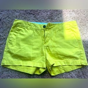 Lime shorts, Merona, 6, 3in inseam